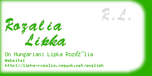 rozalia lipka business card